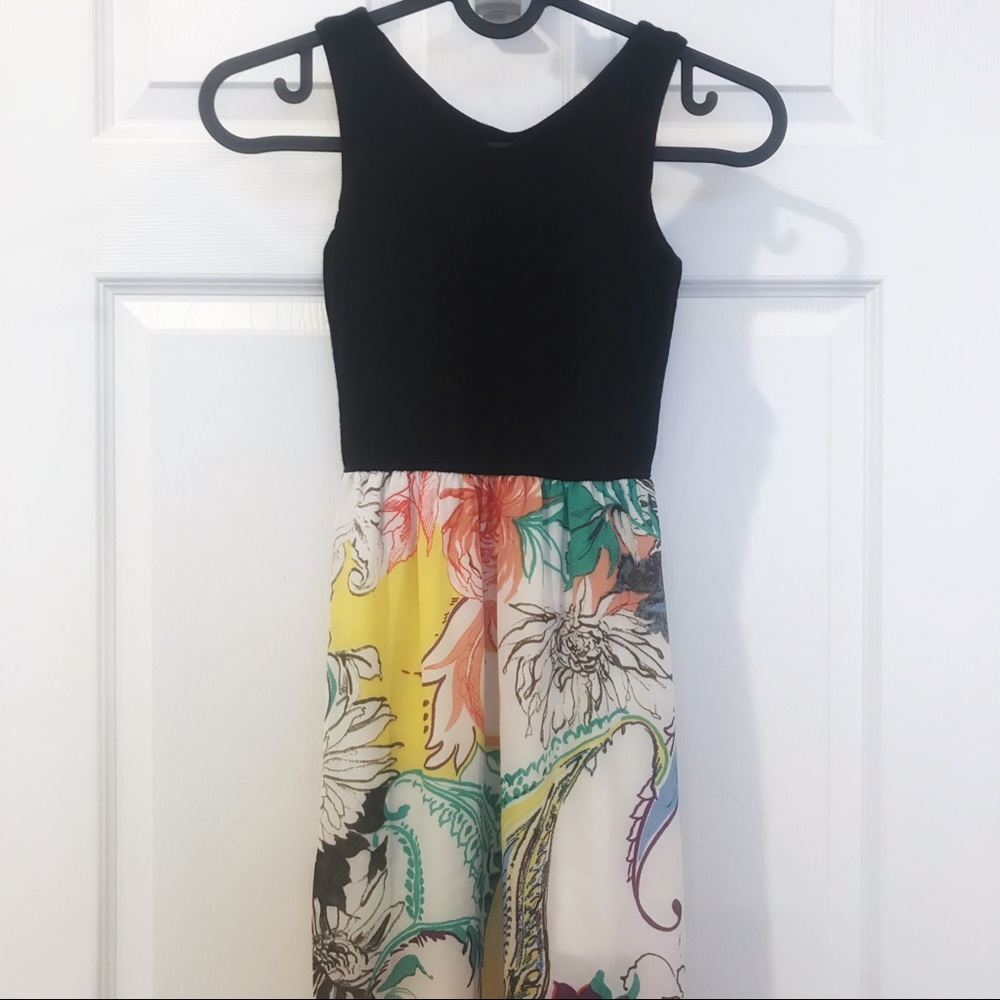 Aqua Kids Girls Dress With Graphic Design